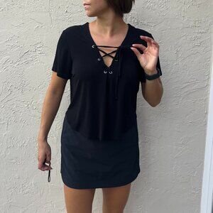 Express Black Tie Shirt